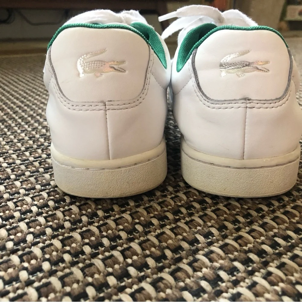 🐊 Lacoste Hydez White Leather Lace-up Sneakers/Tennis Shoes